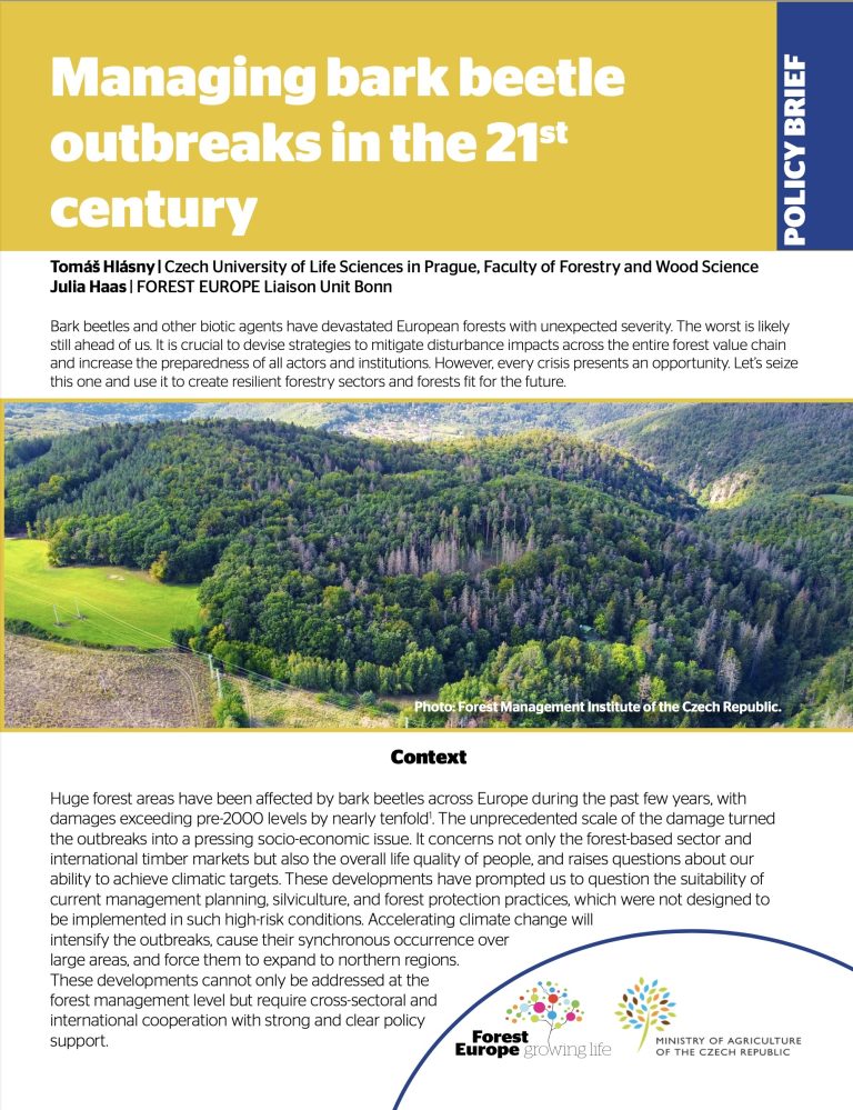 Managing Bark Beetle Outbreaks in the 21st century